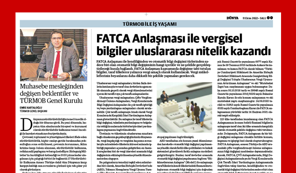 Muhasebe mesleğinden değişen beklentiler ve TÜRMOB Genel Kurulu